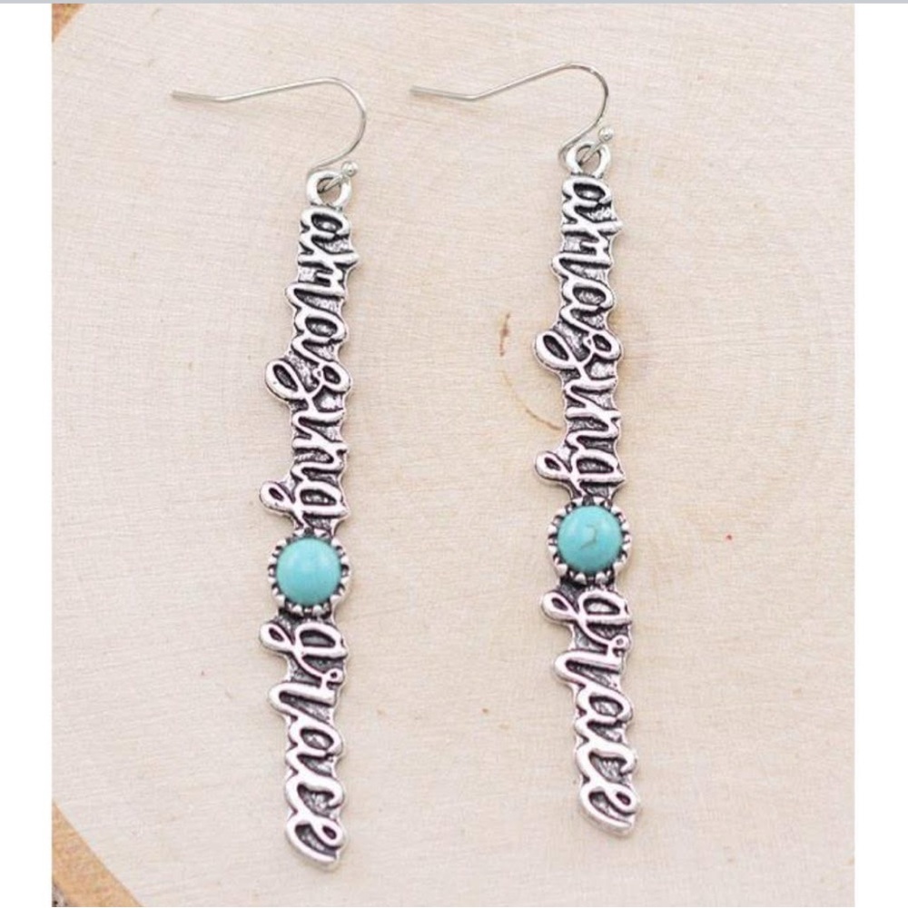 Amazing Grace Silver and Turquoise Earrings